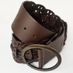 Leather Wide Belt